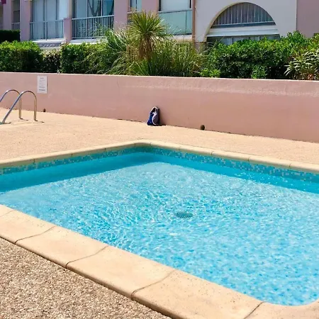 公寓 T2 - Les Pieds Dans Le Sables En Toutes Saisons 5 Couchages - Climatisation - Parking Privee - Piscine - Situation Optimum Et Rare - Amoureva - Richelieu- Cap D'agde 阿格德
