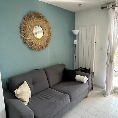Apartment T2 - Les Pieds Dans Le Sables En Toutes Saisons 5 Couchages - Climatisation - Parking Privee - Piscine - Situation Optimum Et Rare - Amoureva - Richelieu- Cap D'agde *